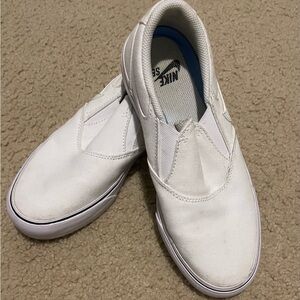 Nike White Slip-On Shoes